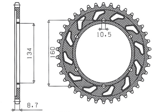 Приводная звезда HONDA CBR 1000 RR '04-'05 SUNSTAR SUN1-5635-41 (JTR1306.41)