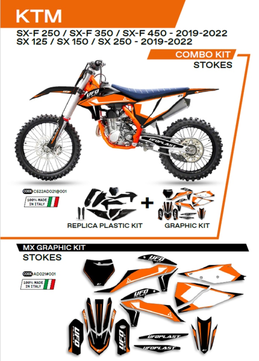 Комплект пластика  KTM SX/SXF 125/150/250/350/450 '19-'22  UFO C522AD021001