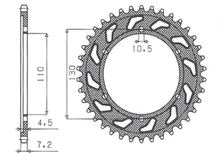 Приводная звезда SUNSTAR 1-4474 45 (JTR 1876.45)
