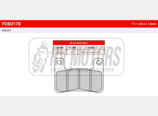 Тормозные колодки FERODO FDB2178STAC