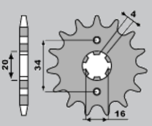 Приводная звезда YAMAHA XT 125R/X 05-09 PBR 2631518NC