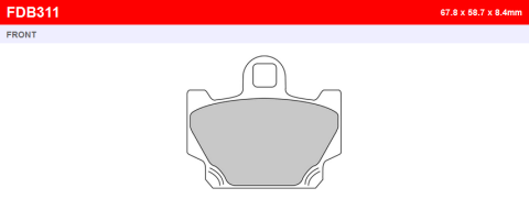 Тормозные колодки FERODO FDB311P