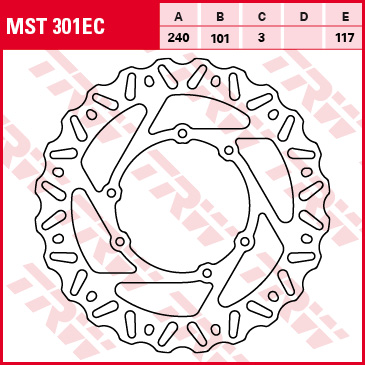 Тормозной диск HONDA CR 125/250 95-07, CRF 250/450 R/X 04-14 TRW LUCAS MST301EC