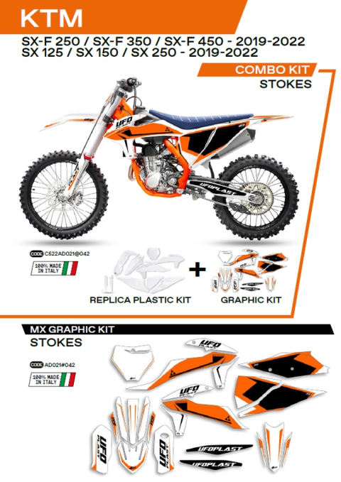 Комплект пластика  KTM SX/SXF 125/150/250/350/450 '19-'22  UFO C522AD021042