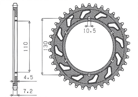 Приводная звезда SUNSTAR 1-4474 46 (JTR 1876.46)