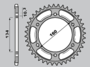 Приводная звезда HONDA CBR 600 F '01-'06 JR 440545JR (JTR1307.45)