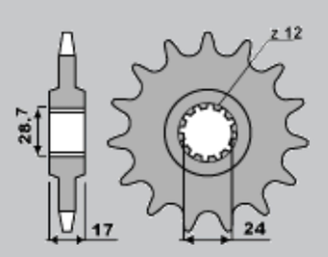 Приводная звезда HONDA CBR 600F '87-'96 GROSSKOPF 29515G (JTF295.15)