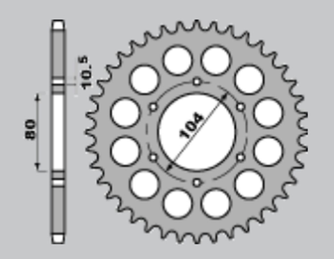 Приводная звезда KAWASAKI ZRX 1200 R/S 01-06, ZXR 750 91-92 JR 48842JR