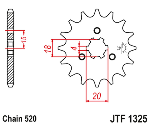 Приводная звезда HONDA ATC 185/200 '80-86' JT JTF1325.12