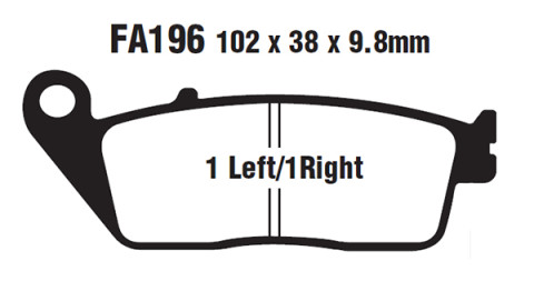 Тормозные колодки EBC SFA196HH