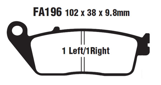 Гальмівні колодки EBC SFA196HH