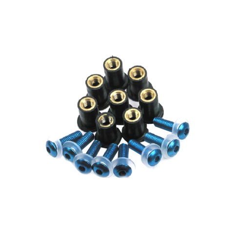 Комплект болтов пластика OXFORD OX565 8 шт. синие