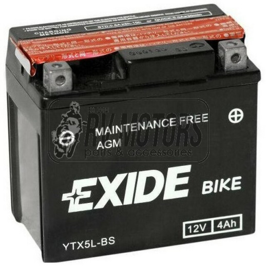 Акумулятор EXIDE ETX5L-BS=YTX5L-BS
