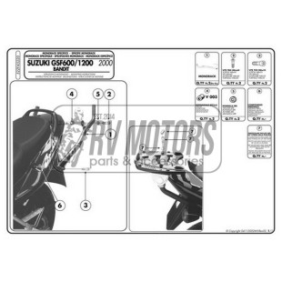 Крепления кофра KAPPA (без площадки) SUZUKI GSF 1200 Bandit/S (00-05) K5220
