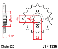 Приводная звезда JT JTF1336.14 (PBR 2502)