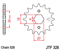 Приводная звезда JT JTF328.12 (PBR 273)