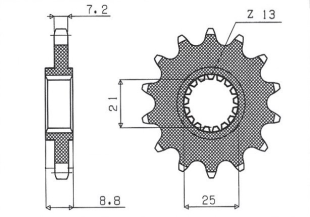 Приводная звезда SUNSTAR 42815 (JTF1537.15)