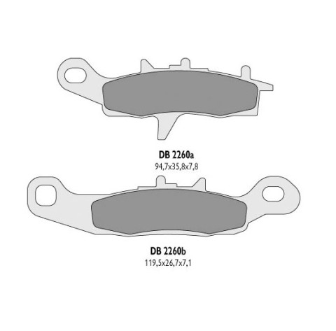 Тормозные колодки DELTA BRAKING DB2260OR-D (FA258 / FA349)