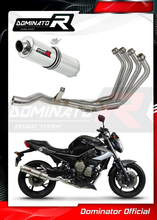 Вихлопна система DOMINATOR YAMAHA XJ6 N/S/F 600 DIVERSION 2009 - 2016 круглий 