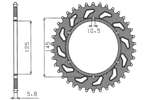 Приводная звезда SUNSTAR 1-3541 46 (JTR 855.46)