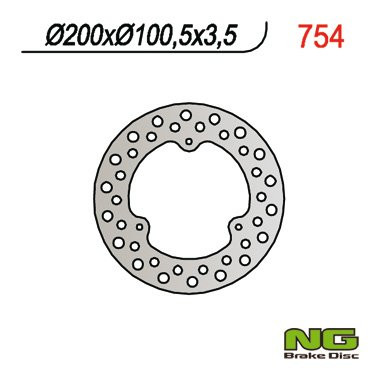 Гальмівний диск передній NG SUZUKI RM 80/85 (200x100x3,5) NG754