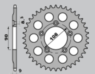 Приводная звезда DUCATI 750 PASO '86-'90, 906 PASO '90-'93 JR 102638JR