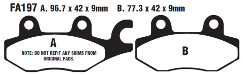Тормозные колодки EBC SFA197HH