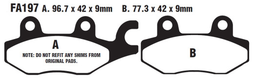 Гальмівні колодки EBC SFA197HH
