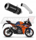 Прямоток KTM RC 390 2022 - 2024 DOMINATOR GP черный