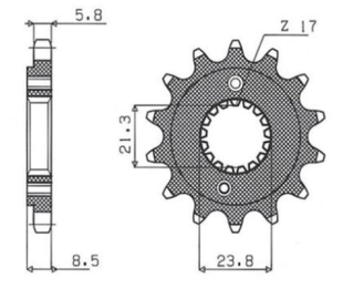 Приводная звезда HONDA TRX 400 EX '99-'04 XR 400 '96-'06 GROSSKOPF 207113G (JTF1322.13)