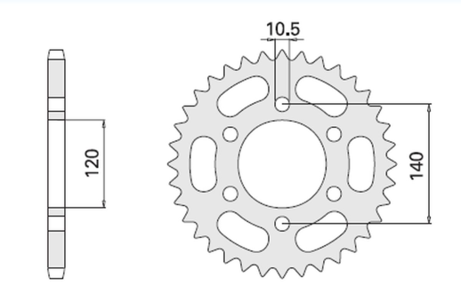 Приводная звезда SUZUKI GSXR 600 98-00 5301 46 (498-46) CHT 530146K (JTR498.46)