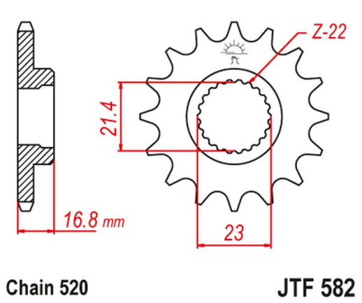 Приводная звезда YAMAHA XJ 600 DIVERSION '92-'03 JT JTF582.15
