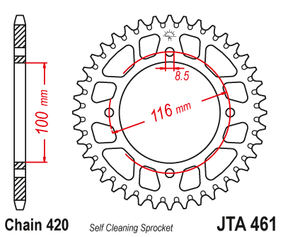 Приводная звезда GROSSKOPF 46752B (JTA 461.52)