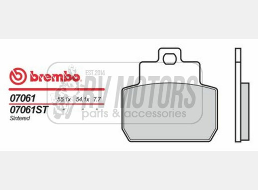 Гальмівні колодки BREMBO BRM 07061