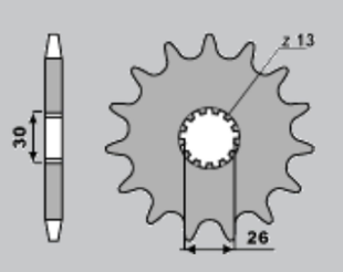 Приводная звезда TRIUMPH DAYTONA 955/SPRINT ST/SPRINT GT, SPEED TRIPLE/TIGER 1050 '05-'21, DAYTONA 1200 '91-'96, TROPHY 1200 '91-'03, TIGER 955 '01-'08 CHT 209018K (JTF1180.18)