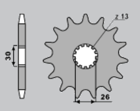 Приводная звезда TRIUMPH DAYTONA 955/SPRINT ST/SPRINT GT, SPEED TRIPLE/TIGER 1050 '05-'21, DAYTONA 1200 '91-'96, TROPHY 1200 '91-'03, TIGER 955 '01-'08 CHT 209018K (JTF1180.18)