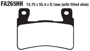 Тормозные колодки EBC FA265HH