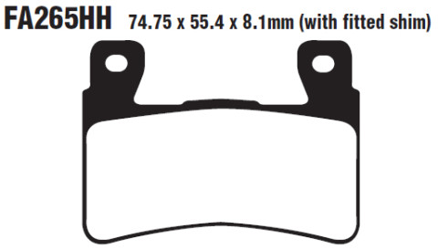 Тормозные колодки EBC FA265HH
