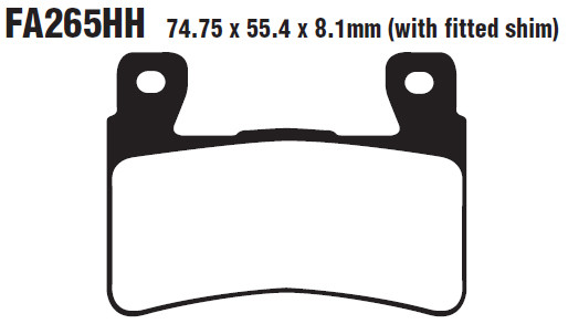 Гальмівні колодки EBC FA265HH