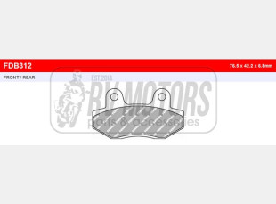 Тормозные колодки FERODO FDB312P