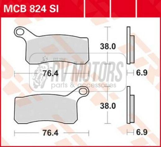 Колодки гальмівні TRW LUCAS MCB824SI