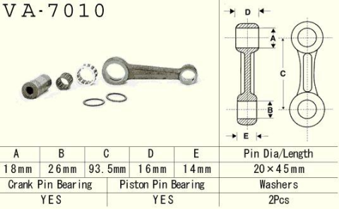 Шатун SUZUKI RM 80 (RM80) '91-'01 VESRAH VA-7010