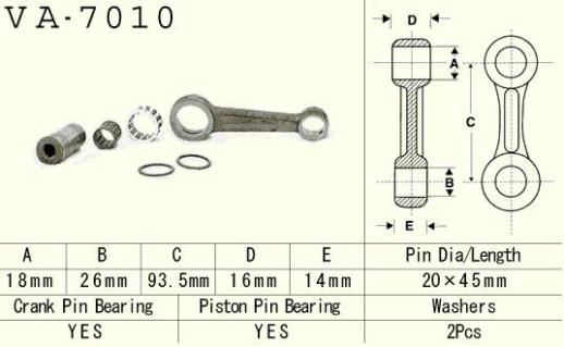 Шатун SUZUKI RM 80 (RM80) '91-'01 VESRAH VA-7010