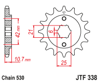 Приводная звезда JT JTF338.16 (PBR 338) 