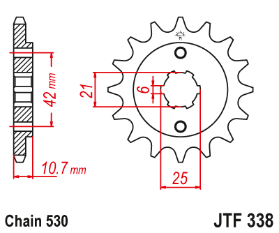 Приводная звезда JT JTF338.16 (PBR 338)