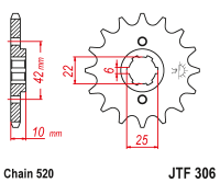 Приводная звезда JT JTF306.15 (PBR 281)