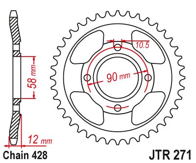 Приводная звезда JT JTR271.50 (PBR 273)