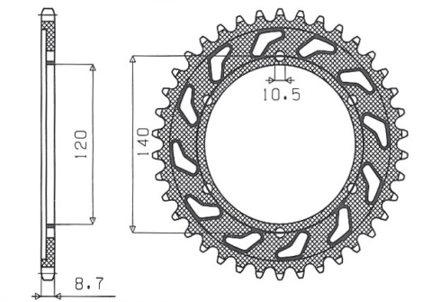 Приводная звезда SUNSTAR 1-5526 45 (JTR 499.45)