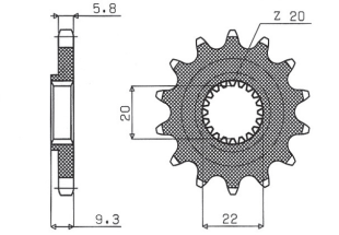 Приводная звезда KAWASAKI KXF 250 '06-'17 SUNSTAR SUN3B013 (JTF1446.13)