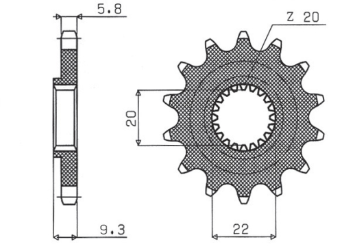 Приводная звезда KAWASAKI KXF 250 '06-'17 SUNSTAR SUN3B013 (JTF1446.13)